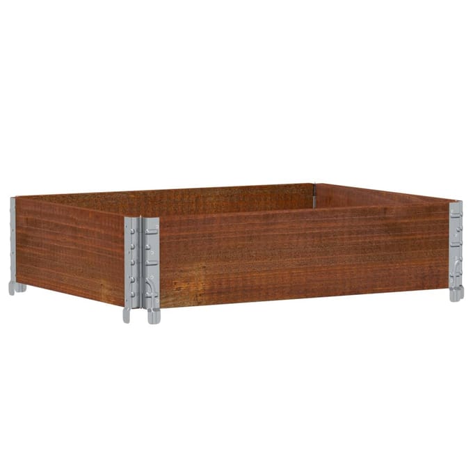 vidaXL - Palletopzetrand - 80x60 - cm - massief - grenenhout - bruin