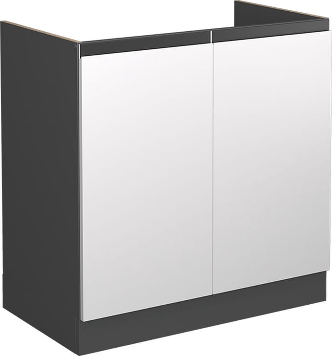 Vicco R-Line Wastafelkast – 80 cm J-vorm, zonder werkblad Wit