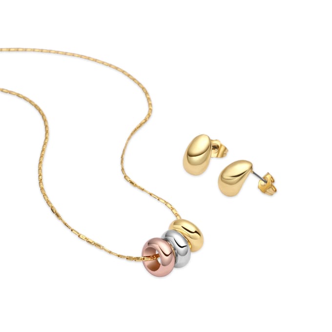 Luxenter Sets met afwerking in rhodium, 18-karaats geel- en roségoud - Khak