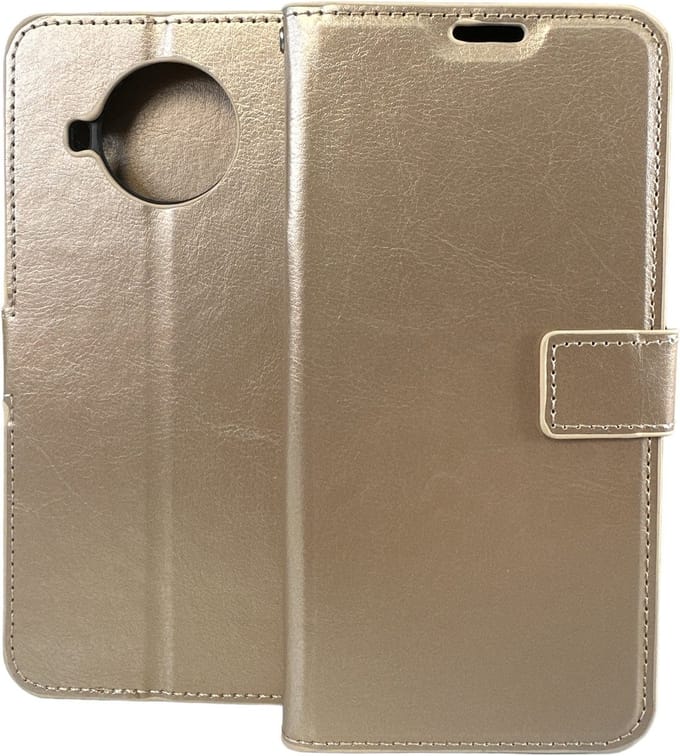 Portemonnee Book Case Hoesje Geschikt voor: Xiaomi Mi 10T Lite -  goud