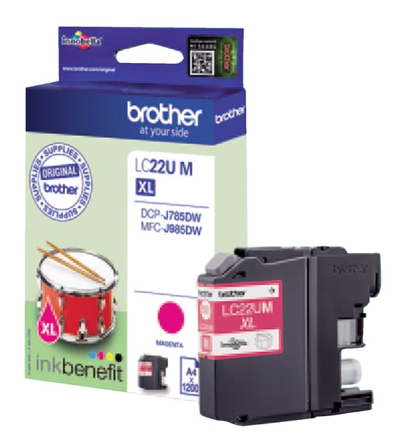 Brother Inktcartridge LC-22UM XL Magenta Hoge capaciteit