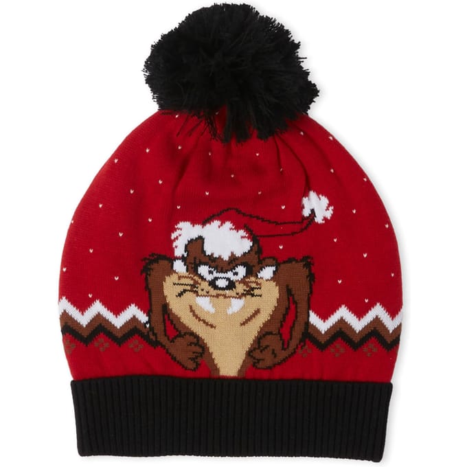 Taz the Season Christmas Beanie Red