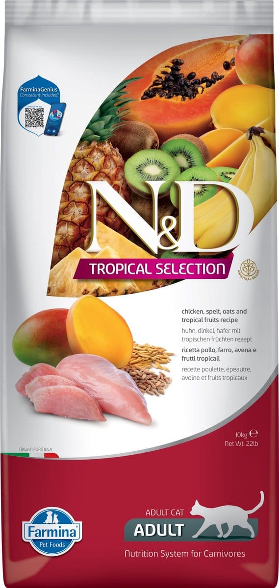 N&D Tropical kattenvoeding Kip 10 kg
