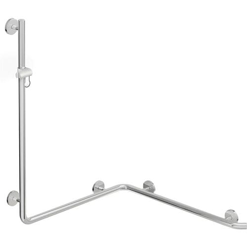HEWI Warm Touch shower handrail with shower holder bar, 110 x 76.2 cm 950.35.21051