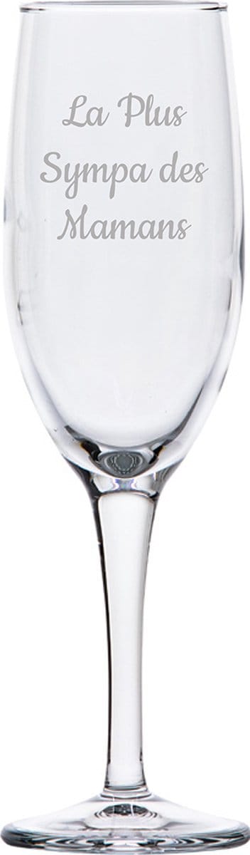 Champagneglas gegraveerd - 16,5cl - La Plus Sympa des Mamans