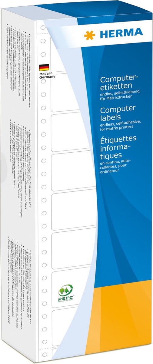 HERMA Computeretiketten eindloos 68.58x35.7 mm 1-banen 4000 St.