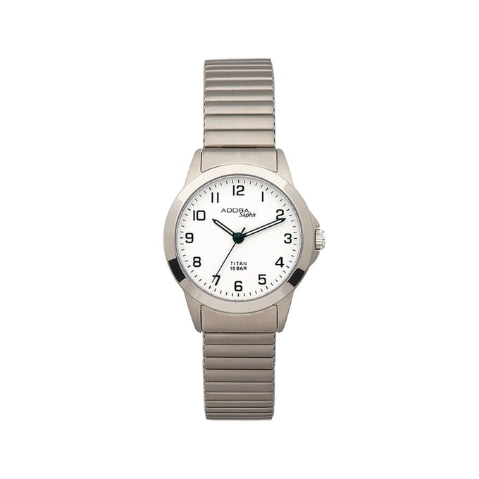 Adore horloge van Saphir volledig titanium-zilverkleurig,AS4147