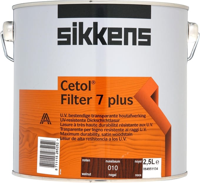 Sikkens Cetol Filter 7 Plus - 010 - Noten - 2,5 l - 16 m²/l