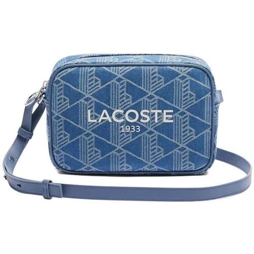 LACOSTE Schoudertas Crossover Bag Mono Jacquard Denim Blauw