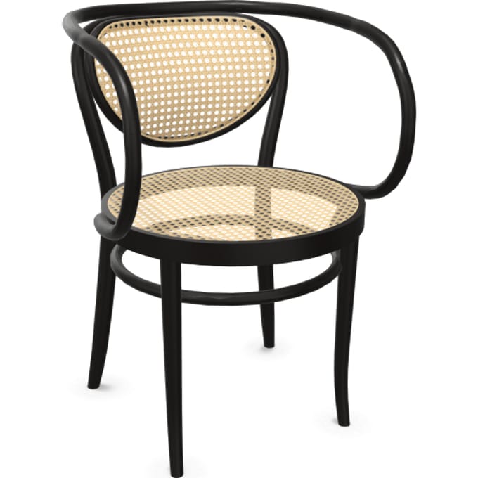 Thonet 210 R Stoel - zwart gebeitst