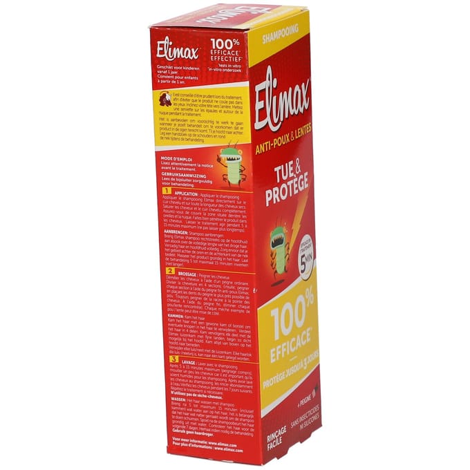 Elimax 2-in-1 Shampoo Anti Luizen En Neten Zonder Insecticide + Kam 100ml