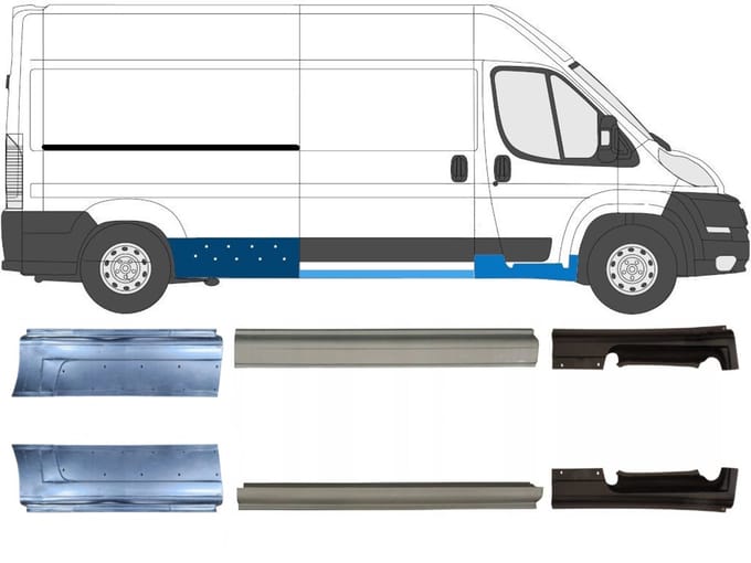 Reparatie dorpel voor Peugeot Boxer 2006-2026 / Links + Rechts / Set
