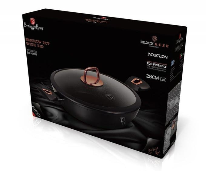 Berlinger Haus Granit Pot 28cm Black Rose - Energiezuinig & Inductie