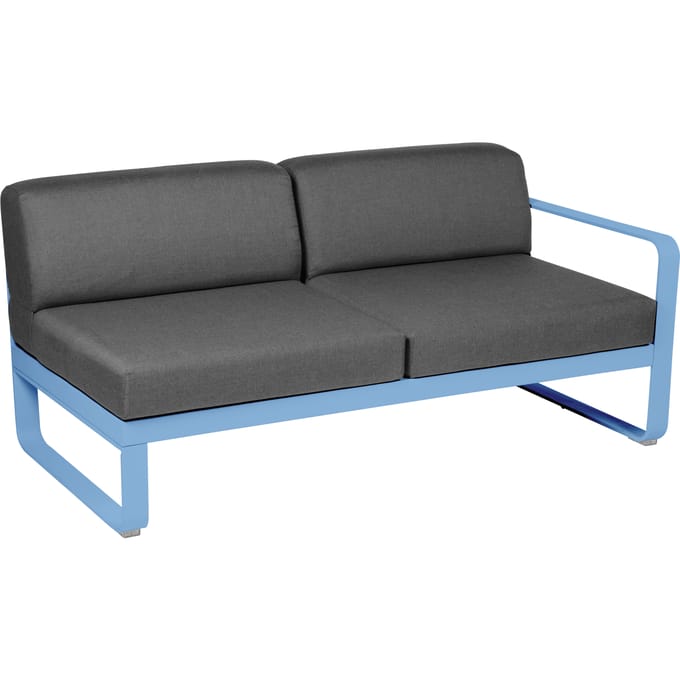 Fermob BELLEVIE 2 zits module rechts - E1 Maya blauw - A3 grafietgrijs