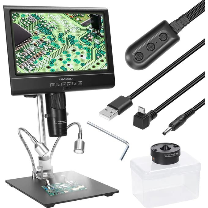 Professionele Digitale Microscoop 1080P 10-inch LCD Scherm 4x Weergave Vergroting Soldeerwerk veelkleurig