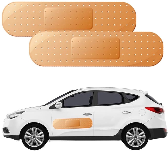 Allecto - Humoristische Auto Dents Stickers - Creatieve Vinyl