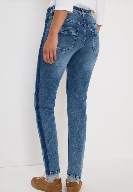 Jeans met galonstrepen