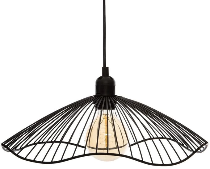 Plafondlamp Atmosphera Cháteau 40W Zwart Metaal (Ø 34 x 15,5 cm)