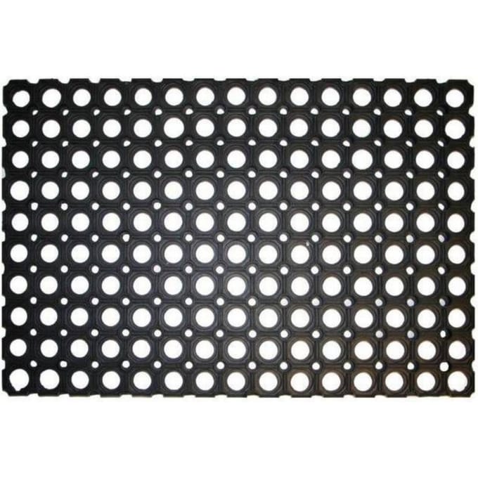 H&S Collection Deurmat - voor buiten - rubber - 60 x 40 cm - Droogloopmat - schoonloopmat