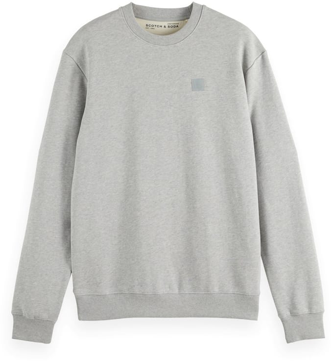 Regular fit sweatshirt van puur katoen met labelpatch