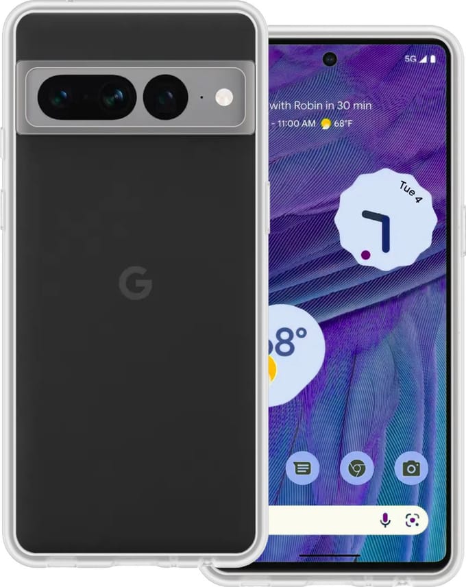 Hoesje Geschikt voor Google Pixel 7 Pro - Sterk & Shockproof - Hoes Cover - Siliconen Case - Transparant