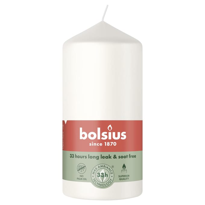 Bolsius - Stompkaars - 120/58 mm - Cloudy White