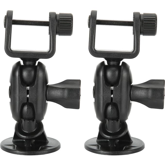 2 stuks Mini Dashcam Montagebeugel Dashboard Recorder Zuignap 360 Graden Verstelbaar black