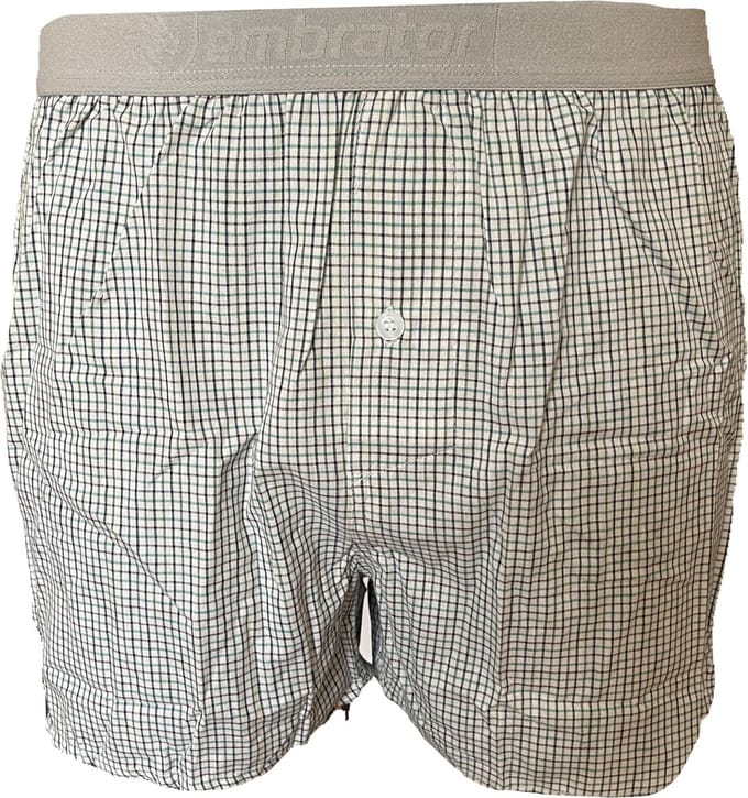 Embrator mannen Boxershort geweven katoen groen/wit/grijs XXL
