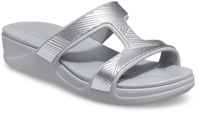 Crocs Monterey Metllic Licht Grijs Maat 37/38 US/7