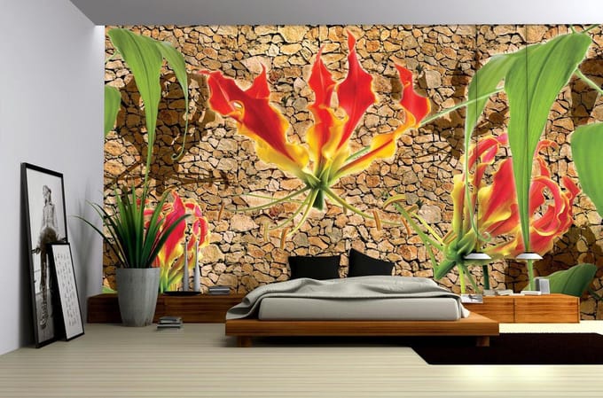 Flowers Floral Photo Wallcovering