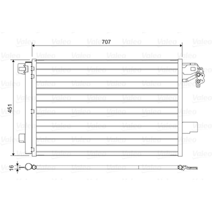 Condensator, airconditioning VALEO 814461