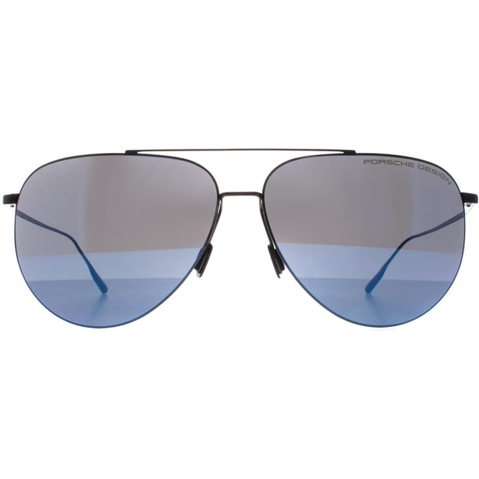 Porsche Design Aviator Unisex Zwart Blauw Spiegel P8939