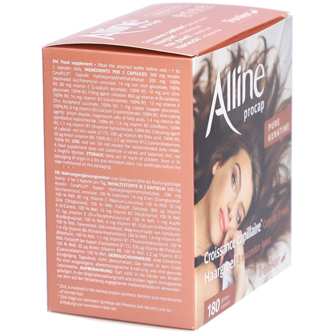 Alline Procap 180 caps - haar- en nagelversterkend - neutrale smaak