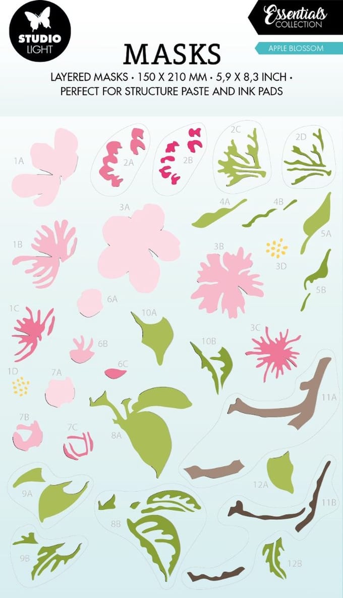 Studio Light Essentials Mask Stencil Spring Flowers