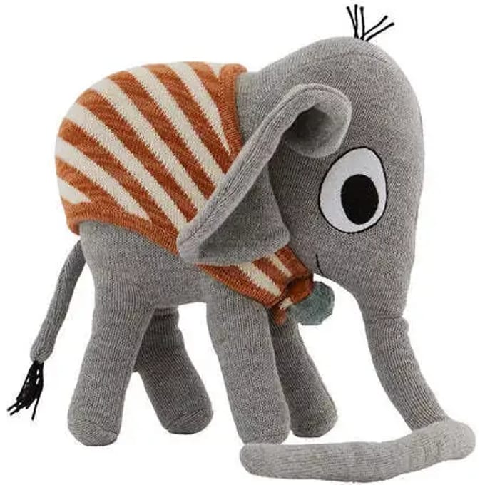 Mini knuffel van katoen en polyester OYOY Living Design Henry l´éléphant