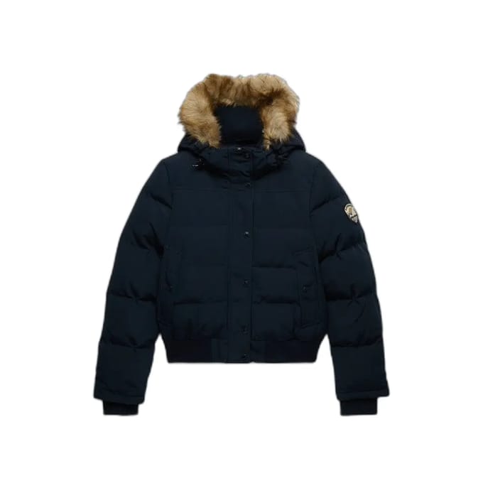 Superdry - Everest Hooded Bomber Jas Slanke Pasvorm - Dames - Gewatteerde jassen