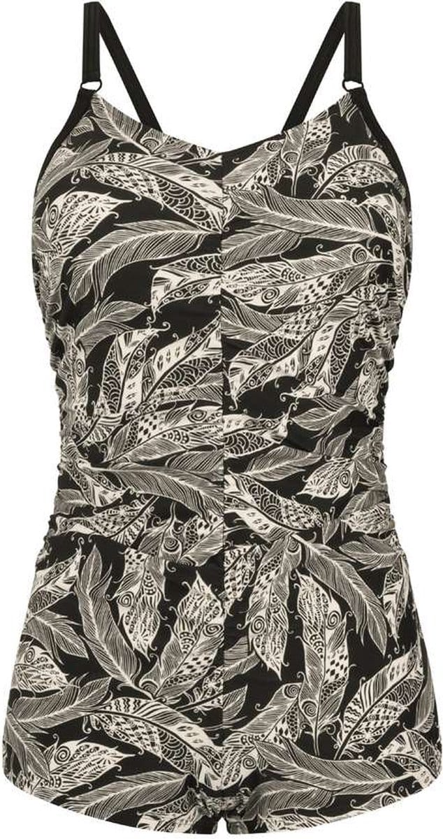 Amoena - Ibiza - prothese badpak - kleur zwart / wit - maat 38C / 75C