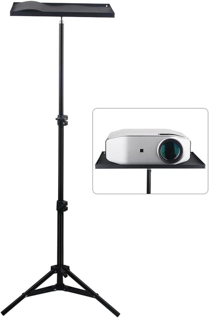 Projectorstandaard - Projectorbeugel Statief - Presentaties Geven - Verstelbare Hoogte - 110-160cm - Zwart
