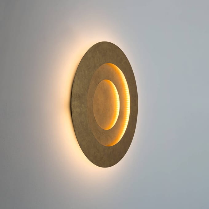 Holländer LED wandlamp Masaccio Rotondo, goud