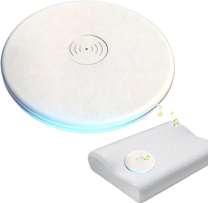 Kussen Luidspreker - Witte Ruis Apparaat - Verbeterde Nachtrust - Beengeleidingstechnologie - 12 x 10 x 2 cm