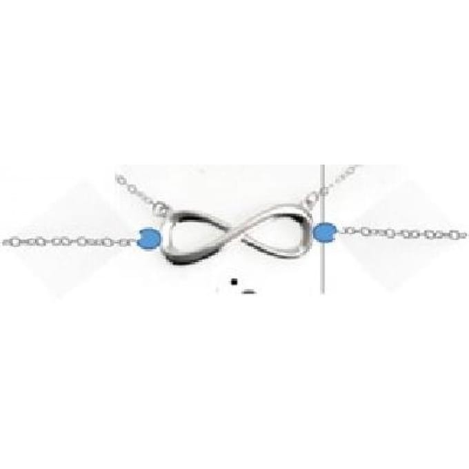 Twice As Nice Armband in zilver, infinity 25 mm 16cm+3cm