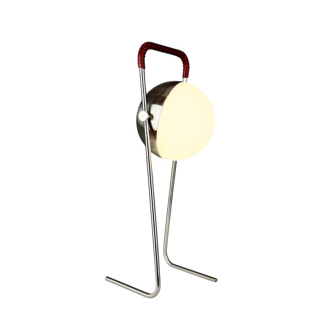 Dyberg Larsen LED-batterijlamp Mova, bordeauxrood, IP44