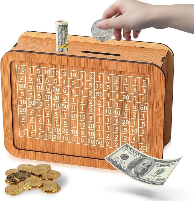 SolidKeus - Houten Spaarpot met Teller voor Kinderen