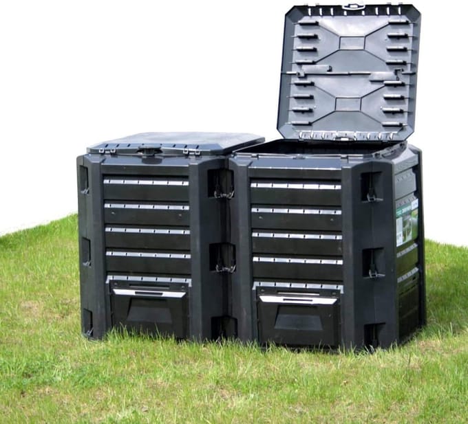 Compostbak Plastic - Thermo Composter - Afval Verwerken - Hoge Warmte Ontwikkeling - 800 Liter - Zwart