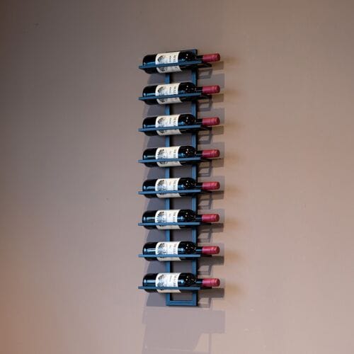 LUMZ Zwart wijnrek muur 28x10x100cm