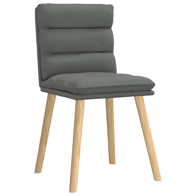 vidaXL - Eetkamerstoelen - 4 - st - stof - donkergrijs