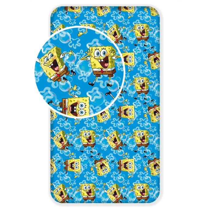 SpongeBob Squarepants Hoeslaken Dance - Eenpersoons - 90 x 200 cm - Katoen