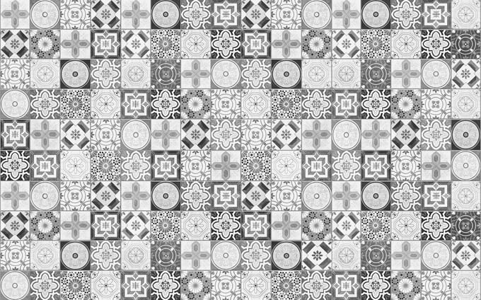 Fotobehang - Pattern Porto 400x250cm - Vliesbehang