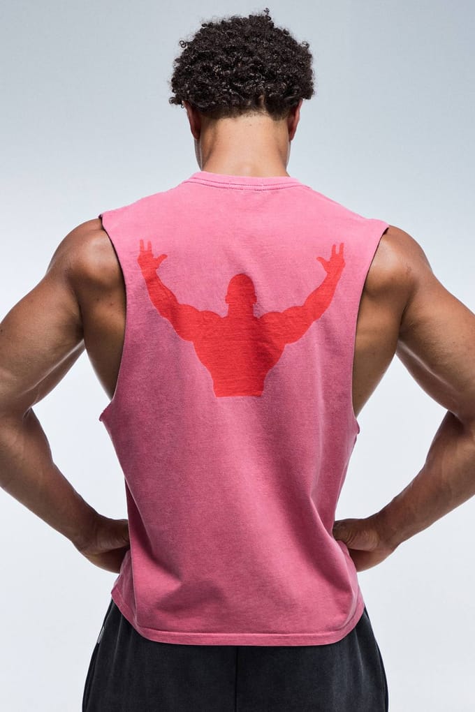 One More Rep Gewassen Regular Fit Tanktop | Red | Size XL
