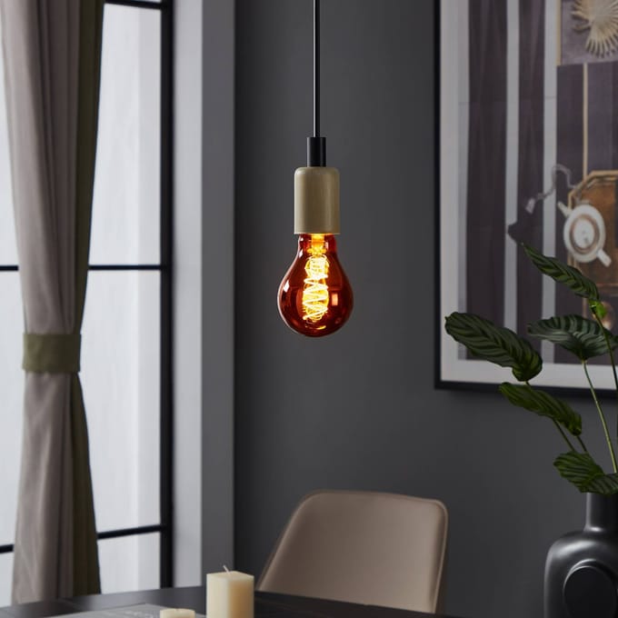 Eglo Ledfilamentlamp Peertje - Koper - D7,5cm - Dimbaar - Warm Wit - E27 - 4w